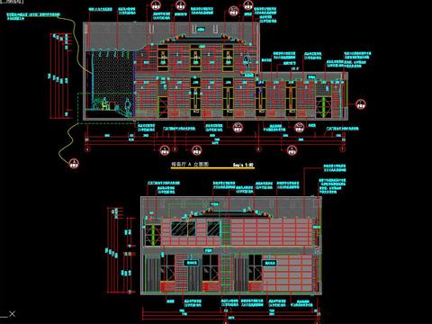  多功能报告厅cad施工图 