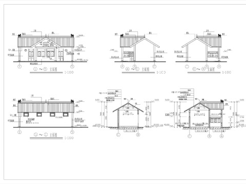  公廁建筑CAD施工圖 