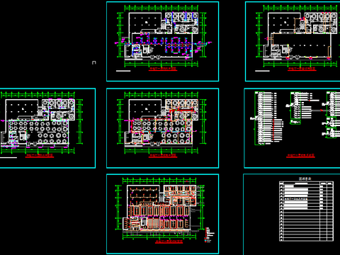  餐厅水电空调排风CAD施工图 
