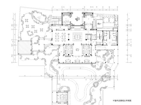  750㎡售楼处cad平面图 