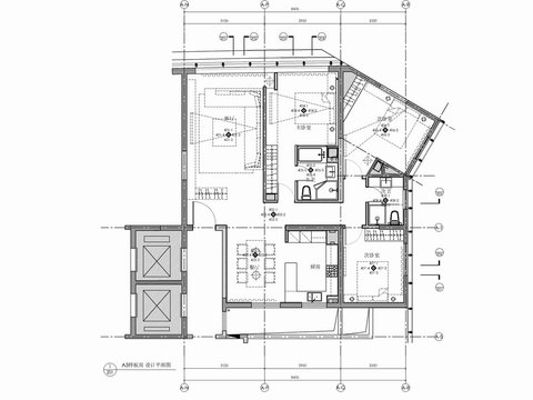  140㎡大平層樣板房CAD施工圖 