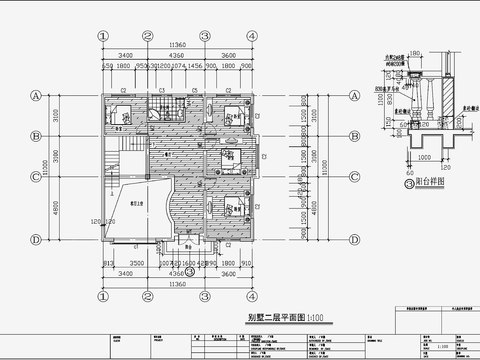  歐式別墅住宅CAD施工圖 