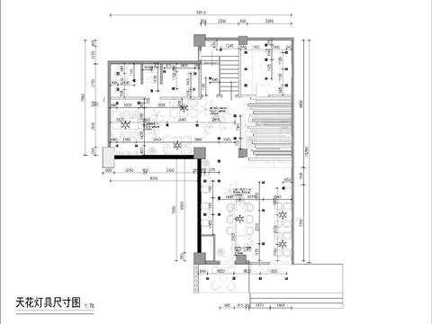  咖啡廳cad施工圖 