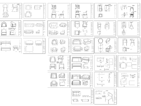 轻奢沙发椅子CAD图库 