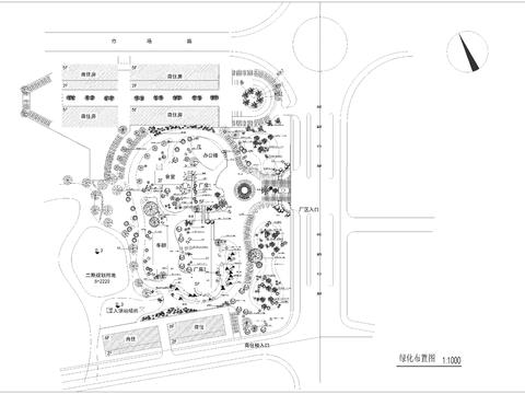  某厂房景观绿化CAD施工图 