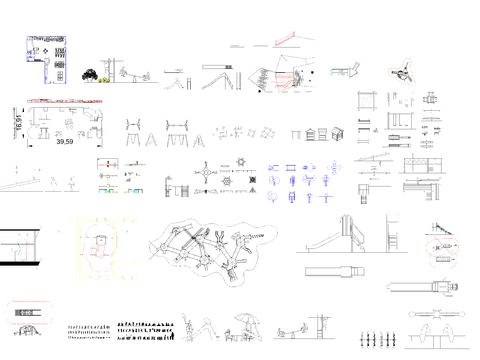  儿童游乐场设备CAD施工图 