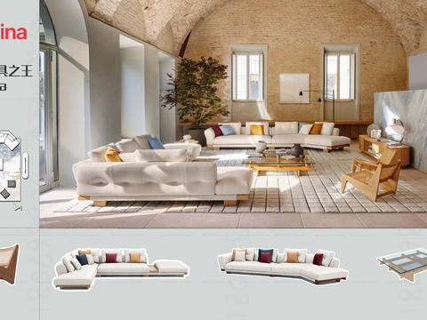  意大利平Cassina面cad图库 