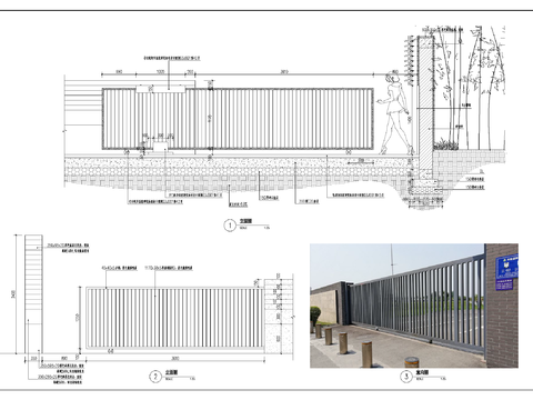  自动轨道门CAD施工图 