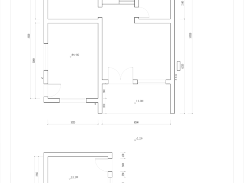  独栋别墅cad平面图 