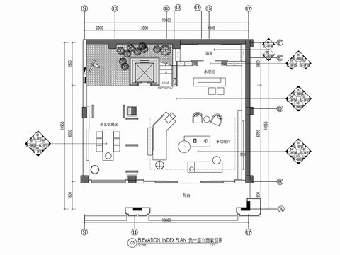  别墅平面布置CAD施工图 