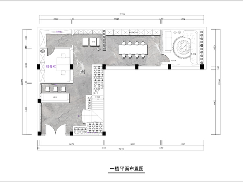  800㎡裝飾設計公司cad平面圖 