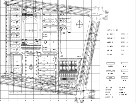  某中学总平面图cad图库 