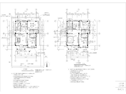  农村自建房 独栋别墅cad平面图 