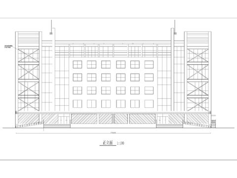  市殘聯(lián)大廈CAD施工圖 