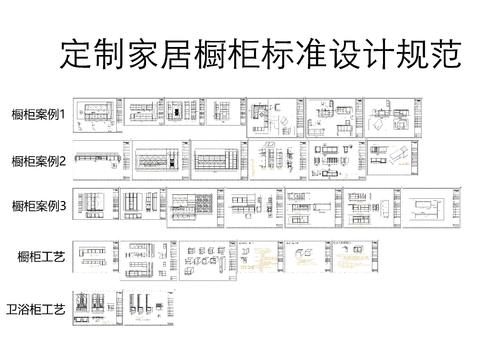 定制家居家具橱柜案例节点大样 