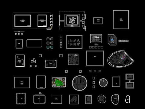  售楼处沙盘CAD图库 