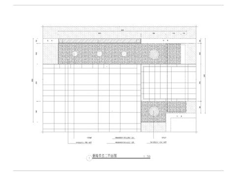  景墙节点平面立面剖面图 节点大样图 