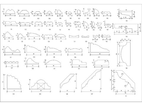  各种木线条造型 
