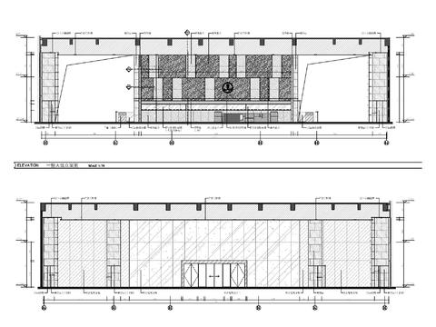  墙面石材造型CAD施工图 