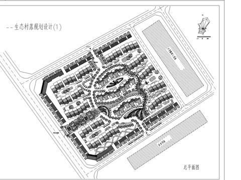  生態(tài)村落cad規(guī)劃圖 
