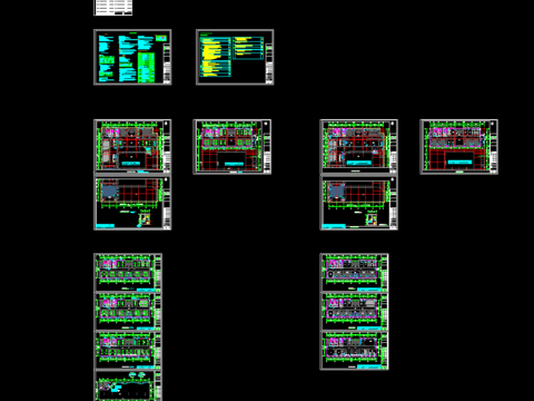  中学教学楼暖通CAD施工图 