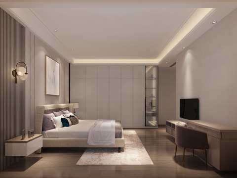  皇万科马郦宫样板房cad施工图 