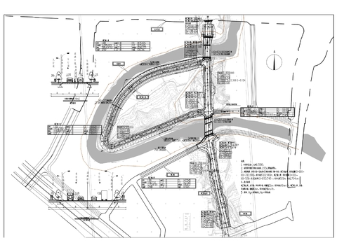  濱江B地塊二期道路cad施工圖 