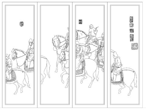  中式雕花cad图库 