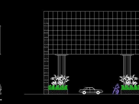  户外P16全彩显示屏结构施工图 