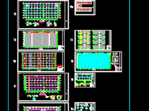  二层框排架结构物流仓库cad施工图 