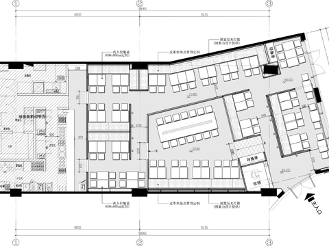  饺子馆面馆 快餐厅CAD平面图 