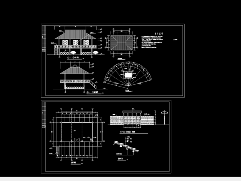  山地动物园孔雀园cad施工图 