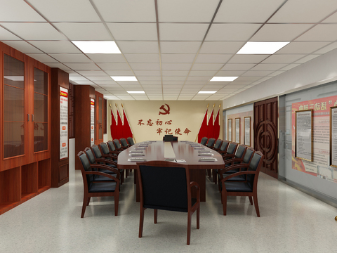  黨建辦公室cad施工圖 