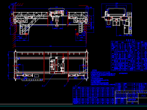  吊钩桥式起重机节点大样 