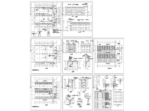  58厂房全套cad平面图 