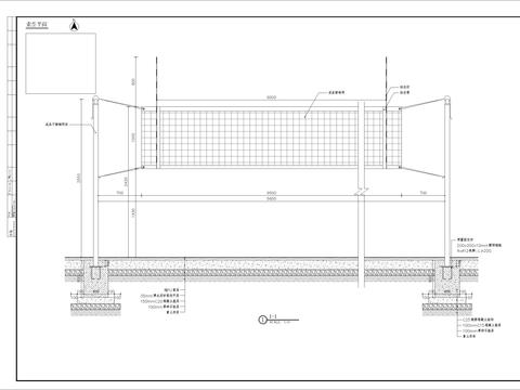  排球场CAD节点大样 