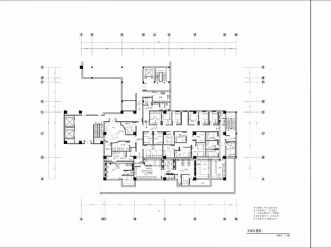  800㎡桑拿水疗洗浴中心cad施工图 