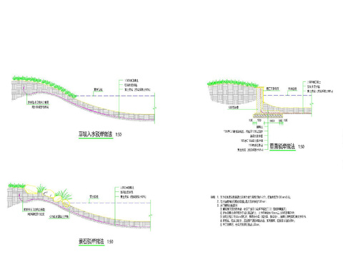  膨润土防水毯CAD节点大样 