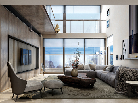  现代五层四居室别墅装修施工图 