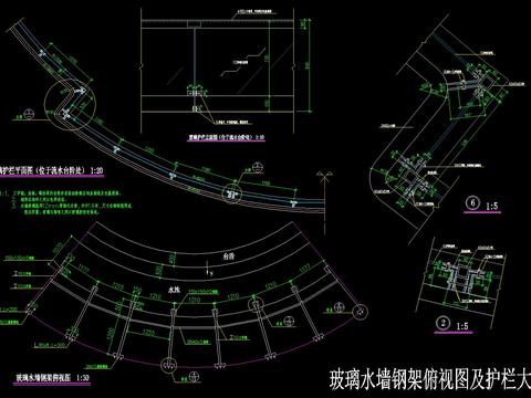  水幕瀑布节点大样 