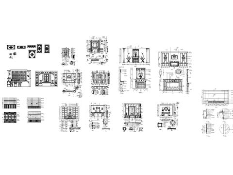  欧式壁炉节点大样 