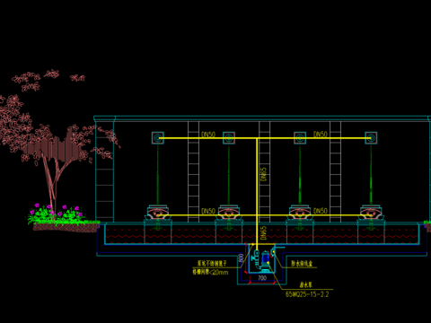  水景给水大样CAD施工图 
