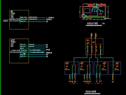  图书馆消防cad施工图 