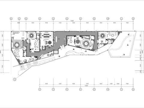  兩層高檔歐式餐廳cad平面圖 