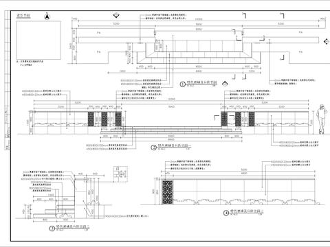  特色景墙及台阶细部节点大样 