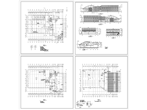  4奥迪4S店建筑cad平面图 