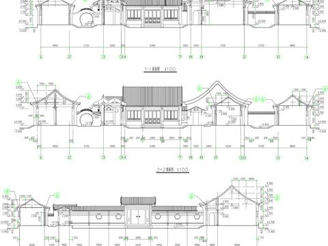  四合院建筑CAD施工圖 