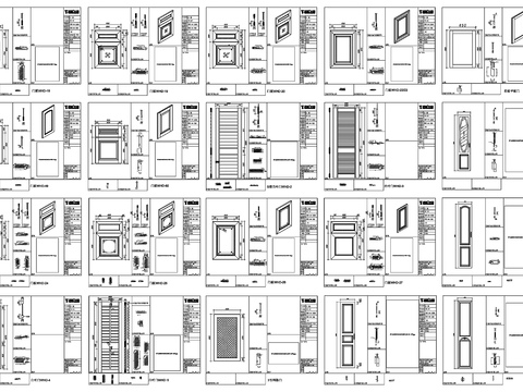  厨房柜门 橱柜门 门板 柜门 橱柜门设计cad图库 