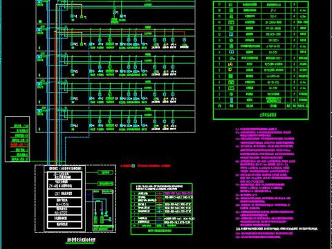  四层厂房电气cad图纸 