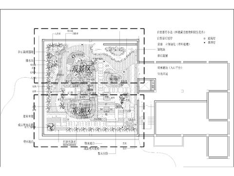  酒店花園cad施工圖 